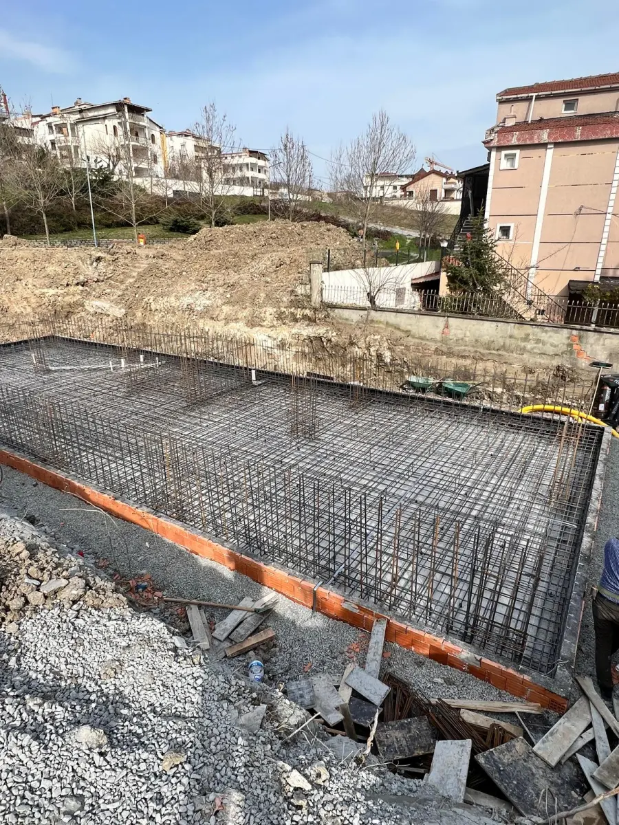 Villa temel donatısı ve betonarme hazırlığı